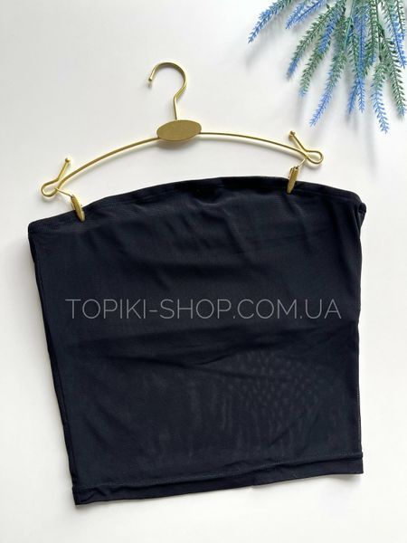 Топ-бандо в сіточку 1503-S-Чорний фото
