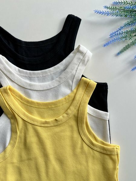 Базова маєчка в рубчик 5085-S-Білий фото