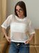 Вʼязана кофтинка з вкороченим рукавом  6678-S/M-Білий фото 1