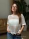 Вʼязана кофтинка з вкороченим рукавом  6678-S/M-Білий фото 7