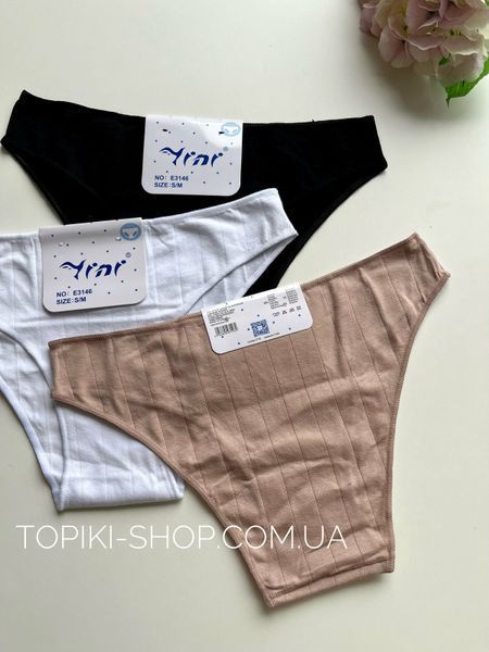 Котонові американки в рубчик 3146-S/M-Білий фото