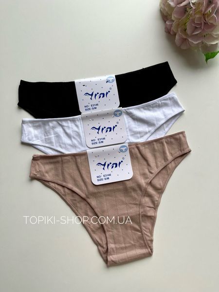 Котонові американки в рубчик 3146-S/M-Білий фото